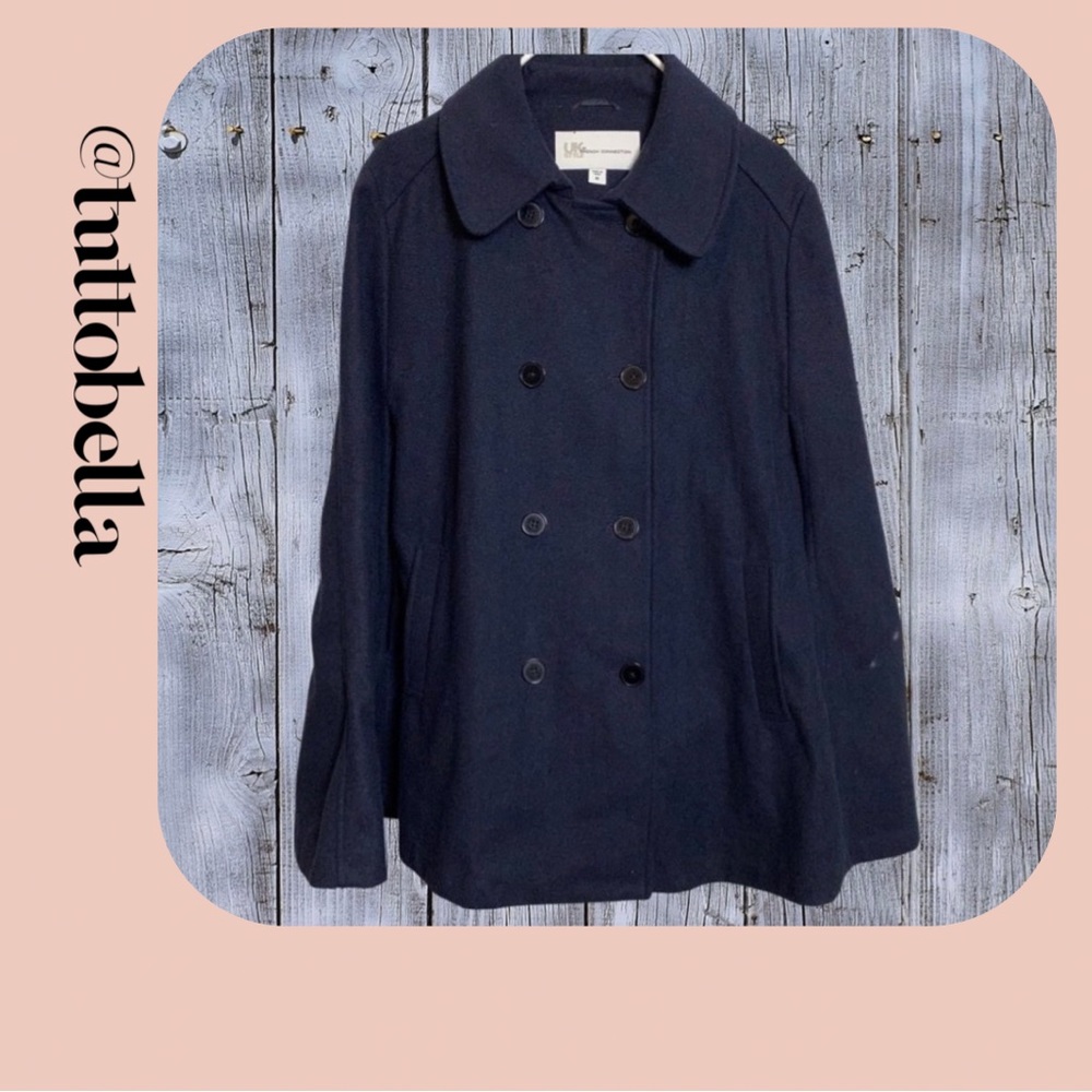 UK Style by French Connection Cape Coat in Midnight Size Medium